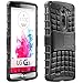 Fosmon [RUGGED] LG G3 Case - HYBO-RAGGED Heavy Duty Hybrid Protective Cover with Kickstand - Retail Packaging (Black)
