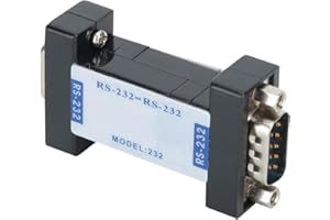 POCREATION RS232 to RS232 Interface Converter, Photoelectric Isolator, 2500V Isolation, DB9 Connectors