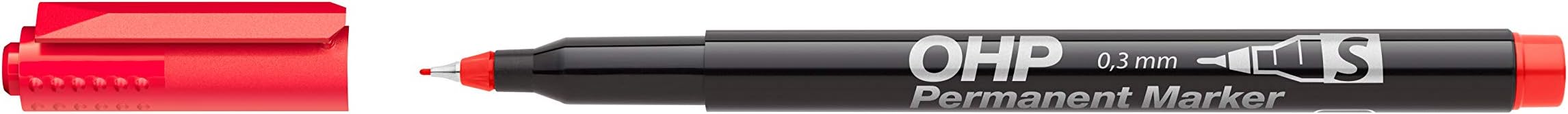 ICO Permanent Marker S Red Pack of 10 in a Paper Box