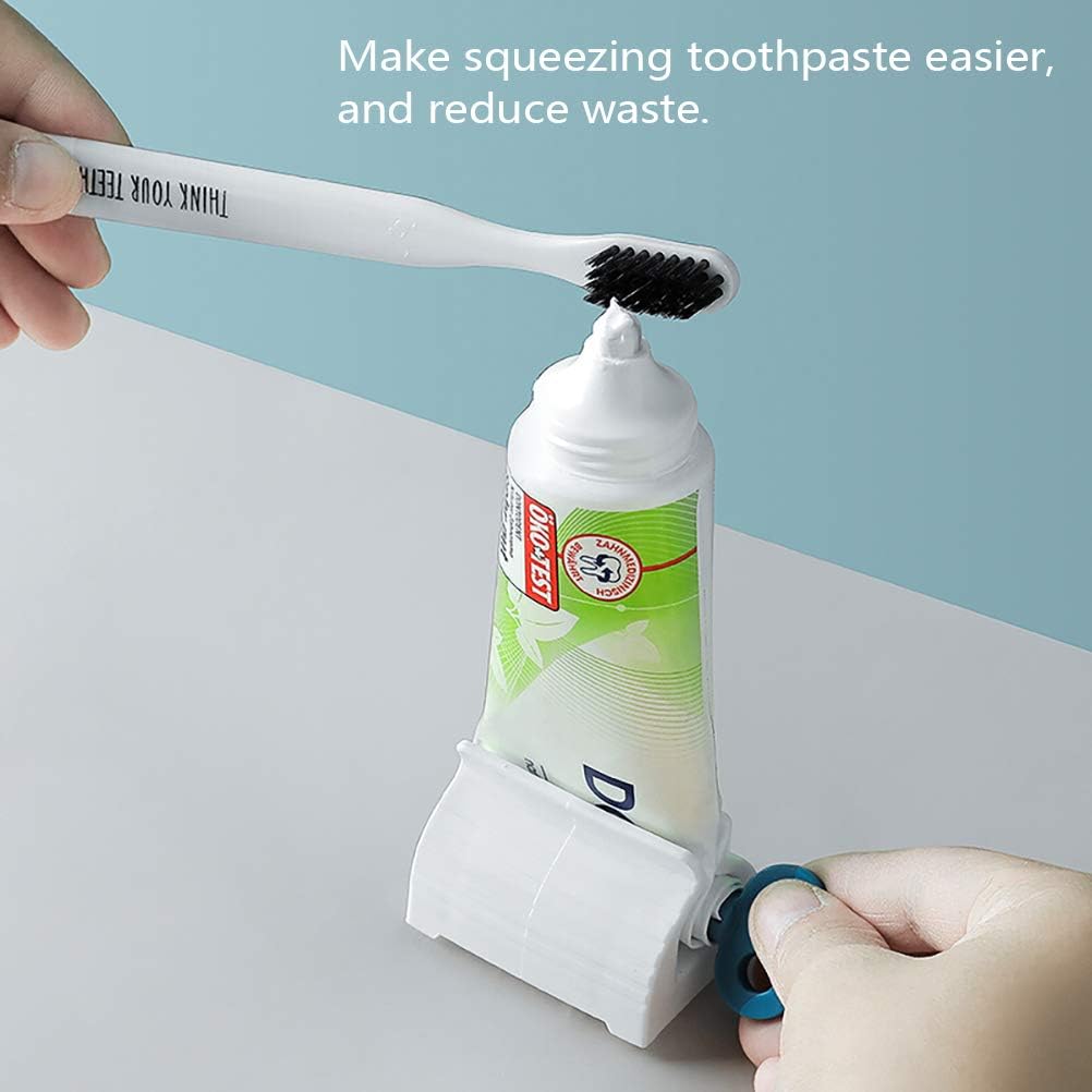 Toothpaste Squeezer,6 Rolling Tube Toothpaste Dispenser for Toothpaste Seat Holder Creams Ointment and Pastes Holder Multi Purpose Red Blue Green - Image 4