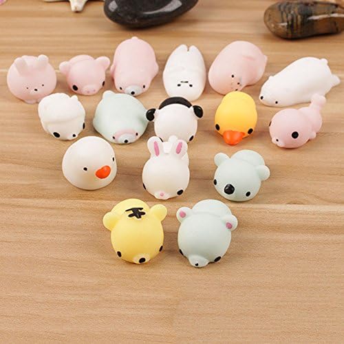 Xinyuanweiye Adorable Mini Squishy Animal Toy Slow Rising Reduce Pressure Squeeze Soft Press Doll Toy (5 pcs)