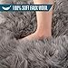 LOCHAS Super Soft Fluffy Shaggy Home Decor Faux Sheepskin Rug for Bedroom Floor Sofa Chair Cover Seat Couch Pad Area Carpet, 2ft x 3ft, Gray