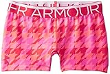 Under Armour Girls 3-Inch Printed Shorty, Pomegranate/Pomegranate, Youth Small