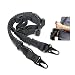 550 Paracord Gun Sling Rifle Sling 2 Point Sling Rifle Strap Removable Paracord Survival Strap Metal Clips Adjustable Length (Quick Adjust HK Hooks Sling)