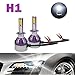 H1 LED Headlight Bulbs 12000LM 120W Cool White 6000K - High Beam/Low Beam/Fog Light Replacement Super Bright All-in-One Conversion Kit Plug & Play - 2 Yr Warranty (Pair)