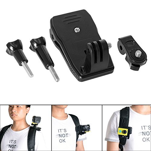 Fantaseal Action Camera Clip Mount Backpack Hat Clip Clamp Mount 360 Degree Rotary Clip Rec-mount for Sony FDR X-3000V X1000VR HDR AS 300 AS-10/15 /20 /30/50 /100 /200 AZ-1 Clip Clamp Mount