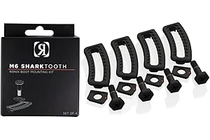Ronix M6 SharkTooth Wakeboard Boot Hardware (Set of 4), Black