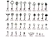 Joy Deco 42pcs Mixed Vintage Skeleton Keys, 42 Styles, Each 1 piece, Antique Bronze (X42B)