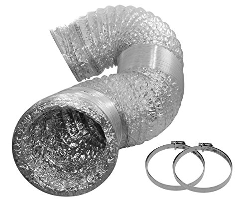 Terrabloom 8 inch duct, flexible aluminum ducting, 25 f…