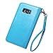 Samsung S8 Case, Joopapa Galaxy S8 Wallet case, Pu Leather Magnet Stand Wallet Credit Card Holder Flip Case Cover Built-in 9 Card Slots Case For Samsung Galaxy S8 (Blue)