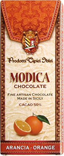 Prodotti Tipici Iblei: Modica Chocolate, Orange Taste 3.5 Ounce (100gr) Packages (Pack of 3) [ Italian Import ]