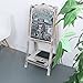 MyGift Vintage Style White Washed Brown Wood Chalk Board Easel/Freestanding Guest Message Sign Board