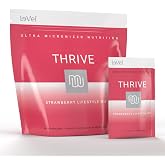 Le-Vel Thrive Protein Shake | 16 Packets (35g Each) | Gluten-Free, Pea Protein, Probiotics, Fiber &amp; Digestive Enzymes | Supports Lean Muscle (16 Packets (Single Servings), Strawberry)