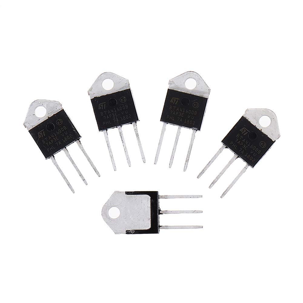 BouBou 5pcs Bta41-600B Bta41-600 Triac 600V 40A IC Bta41600B Bta41600 Bta41 To-3P 40A