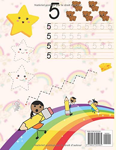 Carnet d'activités pour les enfants de 3 à 5ans: Apprenez à tracer des chiffres, des lignes et des formes (French Edition)