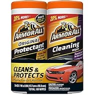 Armor All Car Interior Cleaner Protectant Wipes - Cleaning for Cars & Truck & Motorcycle, 30 Count (Pack of 2), 18779