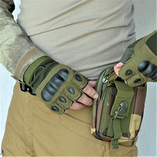 Military Tactical [MESH] Hat Bundle: 20-in-1 Tool, Operator Cap Embroidered Morale Patches (Velcro) Pouch Airsoft/Paintball - [U.S. Woodland M81 Camo] - Thumbnail 3