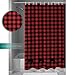 FAMILYDECOR Custom Buffalo Check Bear Applique Shower Curtain 66