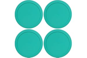 WOOD GRIP Lids for Pyrex and Anchor Round Glass Containers - 2-Cups, Green-4PK