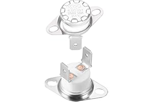 uxcell KSD301 Thermostat 155°C/311°F 10A Normally Closed N.C Adjust Snap Disc Temperature Switch for Microwaves,Oven,Coffee Maker 2pcs,Ceramic Material