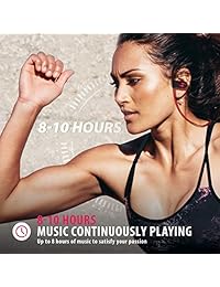 Mpow Flame [actualizado] Auriculares Bluetooth con funda, tecnología Bassup HiFi estéreo in-ear inalámbricos, impermeable, IPX7 auriculares con micrófono, 8-10 horas de tiempo de reproducción, CVC6.0 cancelación de ruido auriculares