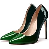 XINIUNIU High Heels for Women Pumps Gradient Patent Leather 4.7 inches/12CM Formal Sexy Fashion Stiletto Dress Wedding Shoes Pointed Toe