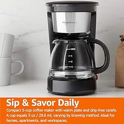 Amazon Basics Coffee Makers, 5-Cup Coffee Machines