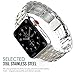 MoKo Band for Apple Watch Series 3 Bands, Stainless Steel Metal Replacement Smart Watch Strap Bracelet for iWatch 38mm 2017 Series 3 / 2 / 1 - Silver and Gold (Not Fit iWatch 42mm)