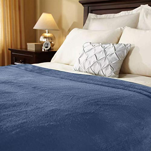 Sunbeam Queen Electric Heated Blanket Luxurious Velvet Plush with Two