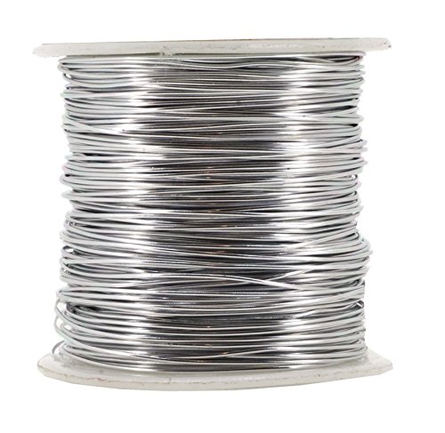 Mandala Crafts Colored Aluminum 20 Gauge Jewelry Making Beading Craft Wire, 100 Ft (Silver)