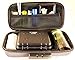 BOMBER CASE - Pax 2 & 3 Deluxe 6 Piece Kit with Large Locking Odor Proof Storage Case & Mini Smell Proof Carry Case, Glass Herb Jar, Bumper End Caps, Aluminum Material Bottle, Lockable Zipper - Black
