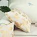 CaliTime Throw Pillow Covers Pack of 2 Cute Growing Leaves Cushion Cases Shells for Couch Sofa Home Decoration 18 X 18 Inches Gold