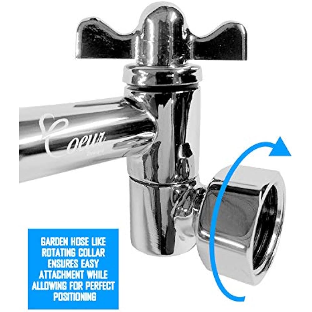 Coeur Designs 16 Inch Extra Long Shower Extension Arm. Solid Brass