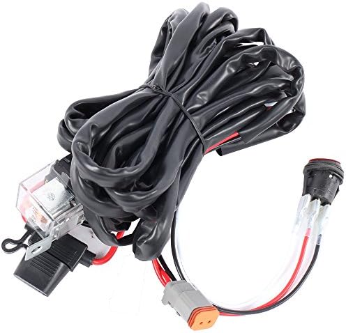 House Tuning LED Light Bar Wiring Harness DC12V Fuse 40A Relay On-off Waterproof Switch(16AWG-1Lead)