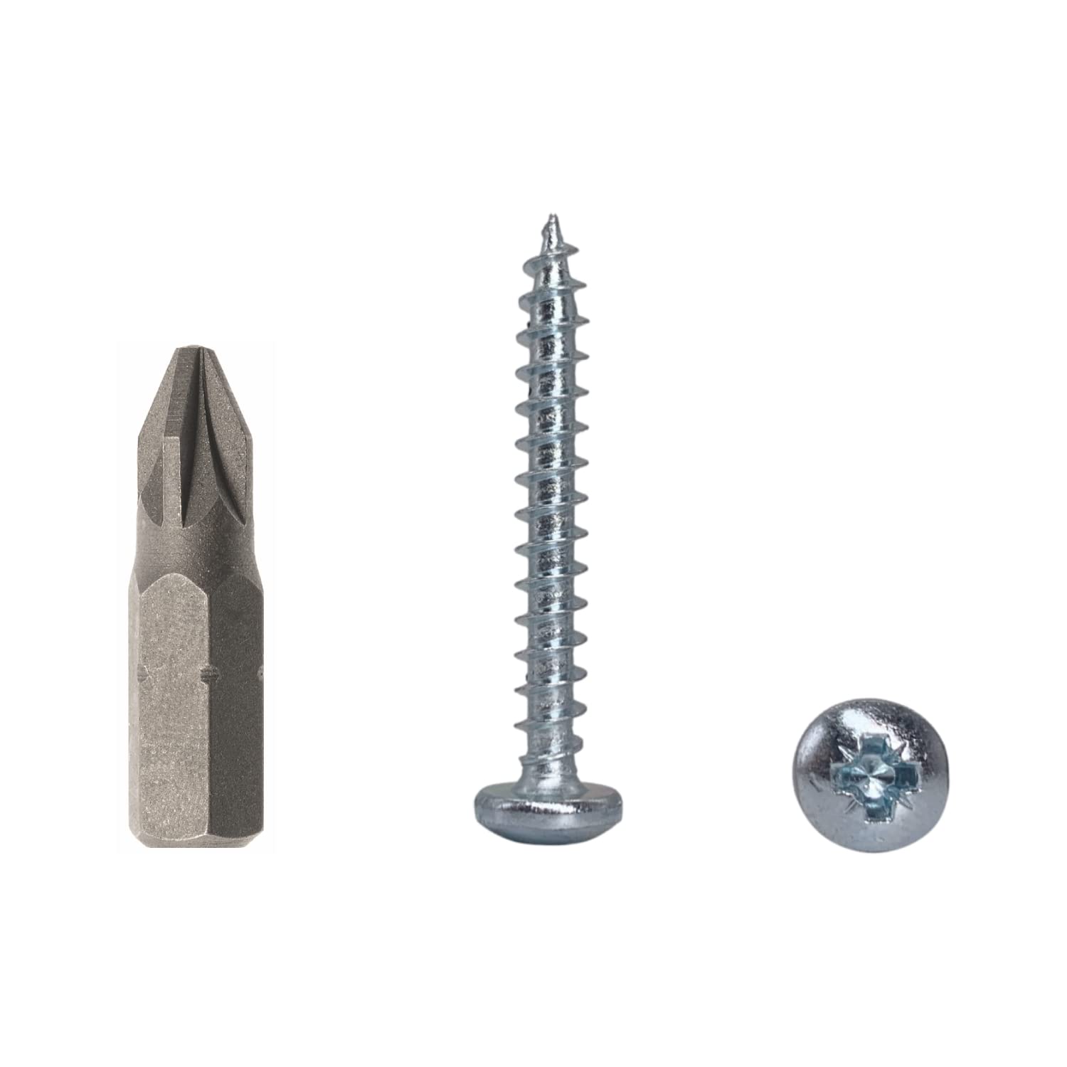 (Pack of 50 pcs) DIN 7981 Zinc Plated Steel 4.0 x 30 mm Wood Screws, Chipboard Screws with Pan Head, Universal Pozi-Drive Screw (50, 4.0 x 30 mm)