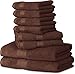 Utopia Towels Towel Set - 2 Bath Towels, 2 Hand Towels, and 4 Washcloths, Brown - 700 GSM Ring Spun Cotton Highly Absorbent Towels for Bathroom, Shower Towels (8 Pieces)