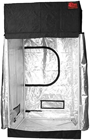 Tall Hydroponic Grow Tent - 120cm X 120cm X 220cm - With Viewing Windows - Strong Steel Frame - Non-Toxic And PVC Free