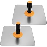 SEUNMUK 2 PCS 12 x 12 Inches Drywall Hawk, Aluminium Plastering Hawk, Mortar Board Holder with Soft Grip Handle, Masonry Hawk