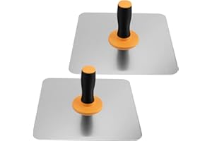 SEUNMUK 2 PCS 12 x 12 Inches Drywall Hawk, Aluminium Plastering Hawk, Mortar Board Holder with Soft Grip Handle, Masonry Hawk