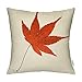 HIPPIH 4 Packs Leaves - Square Decorative Fall Maple Leaf Throw Pillow Case Cushion Cover 18 X 18 Inch
