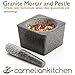 Granite Mortar and Pestle, 5 inch Square