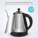 Gooseneck Electric Kettle with Variable Temperature, 1.2 Litre BPA-Free Stainless Steel Water Kettlle with LCD Display, 1000W Fast Boiling, Keep Warm Function and Auto Shut-Off Coffee Kettle (Black)