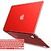 IBENZER Compatible with Old Version MacBook Air 13 Inch Case (2010-2017 Release). Models: A1466 / A1369, Plastic Hard Shell Case with Keyboard Cover for Mac Air 13, Red, A13RD+1 N