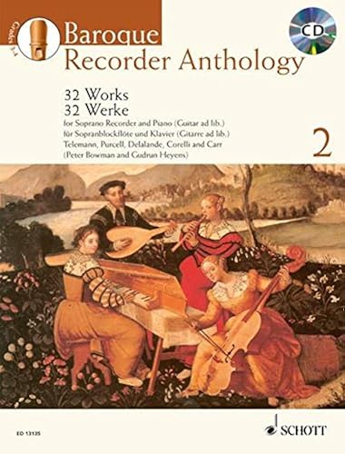 Download Baroque Recorder Anthology: 32 Works for Soprano Recorder and Piano (Guitar ad lib.) PDF