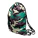 Ababalaya 3D Print Drawstring Backpack Rucksack Shoulder Bags Gym Bag, Camouflage