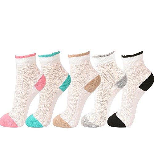 Women s pointelle ankle socks (one size, ruffle-5pair)