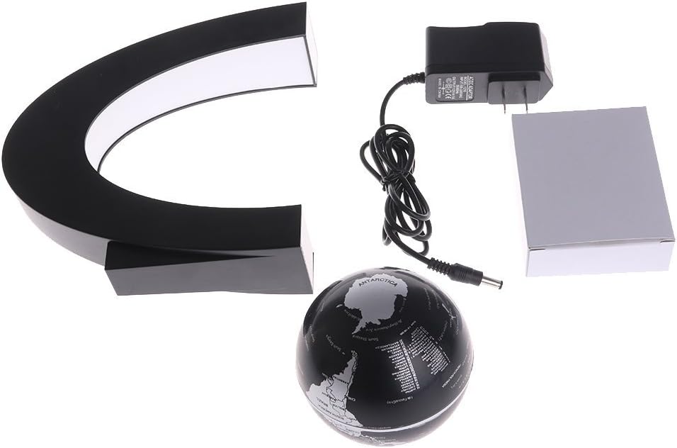 Fogun C Shape Magnetic Levitation Floating Globe, World Map With LED Light, US Plug Gift