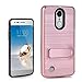 Gotd Protective Case Stand Cover for LG Aristo LV3 V3 MS210 LG M210 LG MS210 LG K8 (Rose Gold)