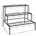 DOEWORKS 3 Tier Stair Style Metal Plant Stand, Garden Shelf for Large Flower Pot Display Rack Indoor Outdoor, Blackthumb 1