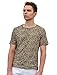 Allegra K Men Short Sleeve Round Neck Leopard Print T Shirt